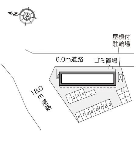 ★手数料０円★下妻市田町１丁目　月極駐車場（LP）